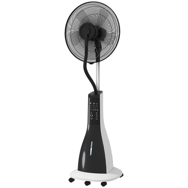 Ochlazovací ventilátor s mlžením, dálkové ovládání a nádrž 3L, 90W, 125cm