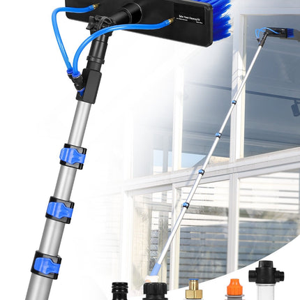 Water Fed Solar Panel Cleaning Pole Kit, 7.3m, 20m Hose