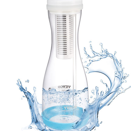 Water Filter Pitcher, 6-Cup Glass, Fast Fridge-Friendly