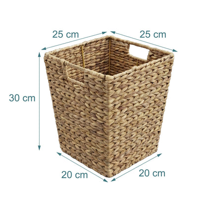 Odpadkový koš z vodního hyacintu – pletený design