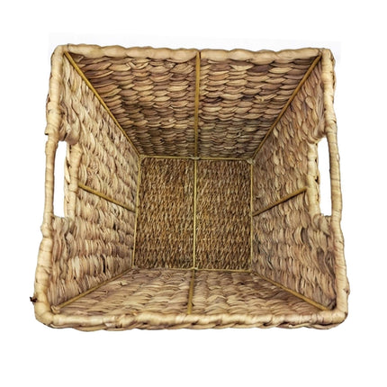 Odpadkový koš z vodního hyacintu – pletený design