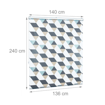 Voděodolná koupelnová roleta, geometrický vzor