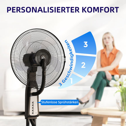 Ochlazovací ventilátor – 3 rychlosti, nádrž 3L, oscilace