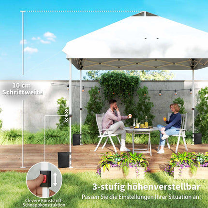 Waterproof 3x3m Pop-Up Gazebo, UV 50+ with Sandbags