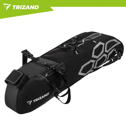Waterproof Bicycle Saddle Bag, 12L Capacity, Rear Seat