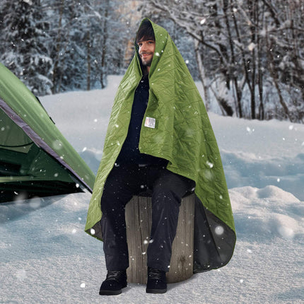 Waterproof Camping Blanket 82 x 55 in, 330 GSM Fleece, With Storage Bag