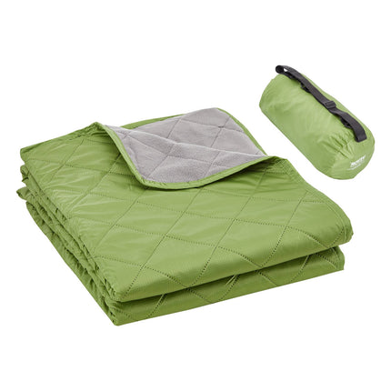 Waterproof Camping Blanket 82 x 55 in, 330 GSM Fleece, With Storage Bag