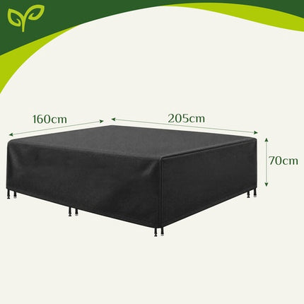 Vodotěsný kryt na zahradní nábytek 205x160x70cm, odolný proti UV