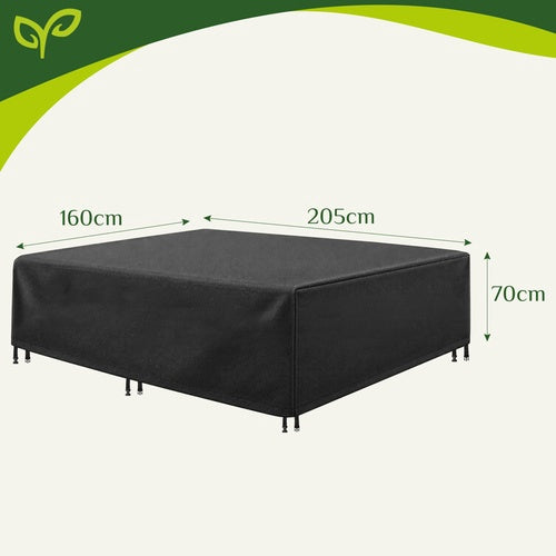 Vodotěsný kryt na zahradní nábytek 205x160x70cm, odolný proti UV