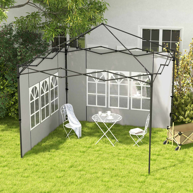 Waterproof Gazebo Sidewalls Set, 3x3/3x6 m, White