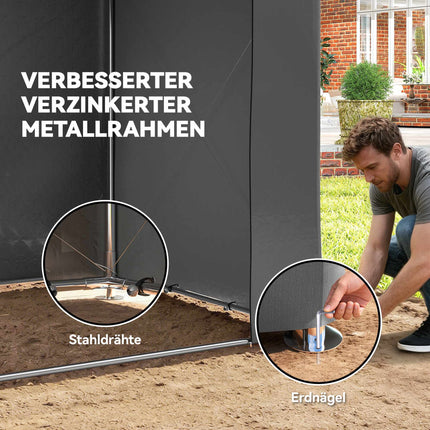 Waterproof Outdoor Shelter, 2.5x1.8m, Roll-Up Door