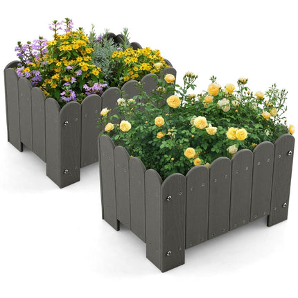 Sada truhlíků HDPE odolná proti povětrnosti, 45x32x30 cm, šedá