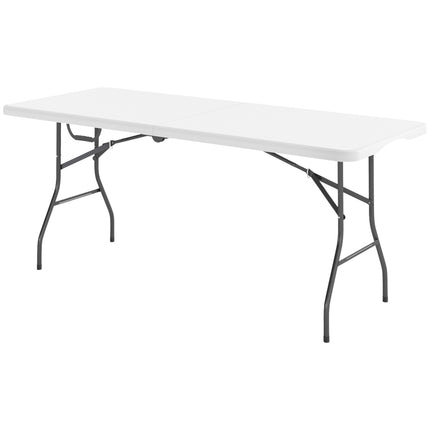 Skládací zahradní stůl odolný proti povětrnosti 180x74 cm s rukojetí