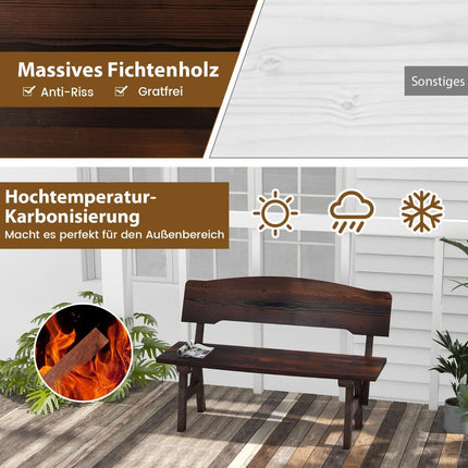 Zahradní lavice odolná proti povětrnosti s opěradlem, nosnost až 325 kg. Parková lavice 120 x 51 x 78 cm