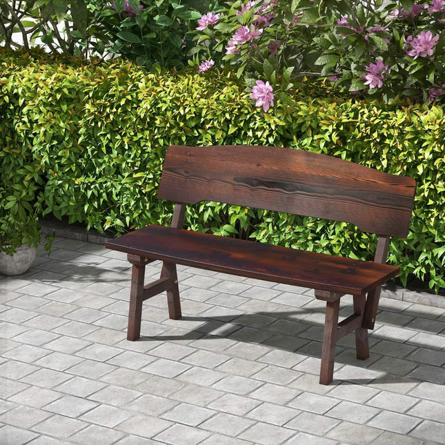 Zahradní lavice odolná proti povětrnosti s opěradlem, nosnost až 325 kg. Parková lavice 120 x 51 x 78 cm