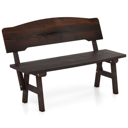 Zahradní lavice odolná proti povětrnosti s opěradlem, nosnost až 325 kg. Parková lavice 120 x 51 x 78 cm