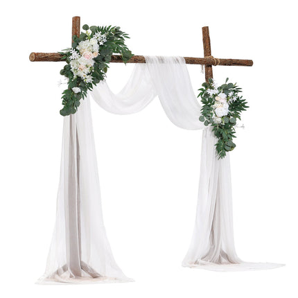 Wedding Arch Flowers, Artificial Drapes Kit, 4-Piece