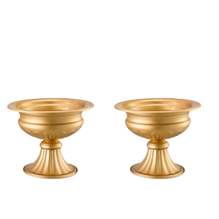 Wedding Centerpiece Vases Set of 10, Gold Metal 16cm