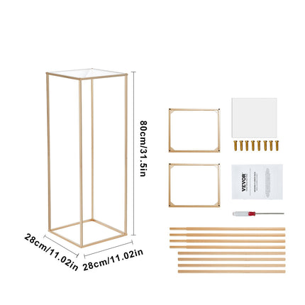 Wedding Flower Stand Set, 10 Pack, 31.5 In, Gold