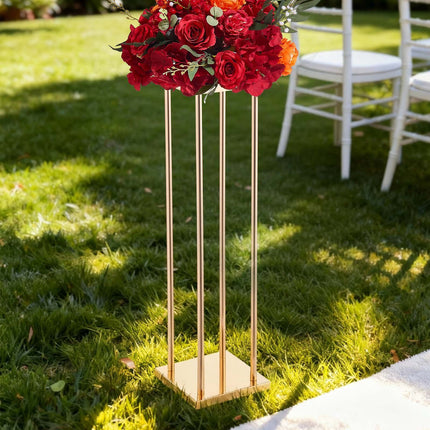 Wedding Flower Stand Set, 10-Pack 31.5-Inch Gold Metal