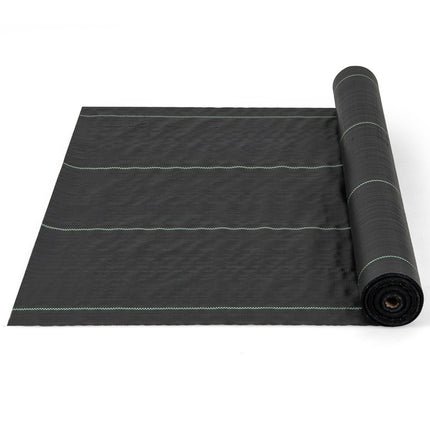 Netkaná textilie proti plevelu 50m², zahradní netkaná textilie proti plevelu, PP fólie černá 50 x 1m-100 g/m²