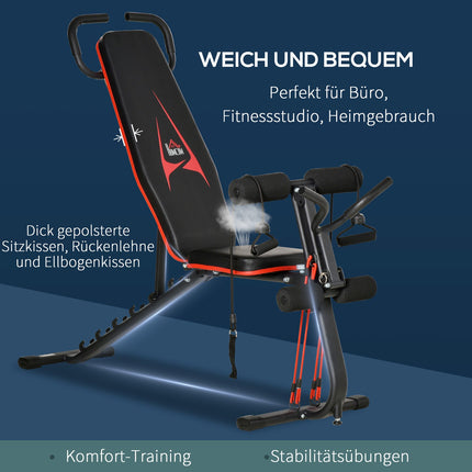 Adjustable weight bench, 6-position backrest, 150 kg capacity