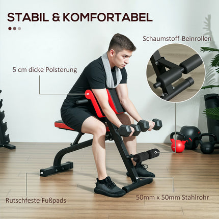 Nastavitelná posilovací lavice, skládací, ocel, nosnost do 120 kg