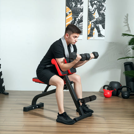 Nastavitelná posilovací lavice, skládací, ocel, nosnost do 120 kg