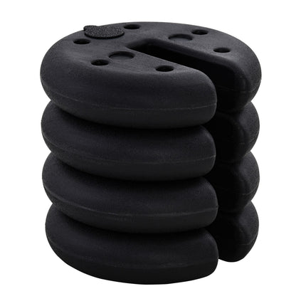 Závaží párty stanu — plnitelné až 5 kg, černé HDPE, Ø25x6 Cm