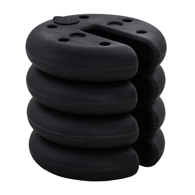 Závaží párty stanu — plnitelné až 5 kg, černé HDPE, Ø25x6 Cm