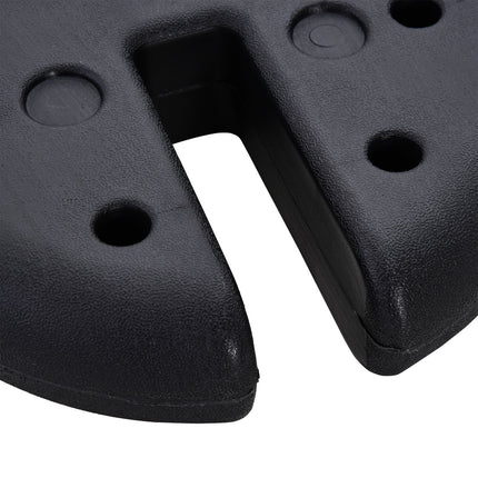 Závaží párty stanu — plnitelné až 5 kg, černé HDPE, Ø25x6 Cm