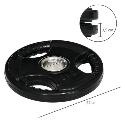 Pár gumových olympijských kotoučů Tri-Grip 5kg