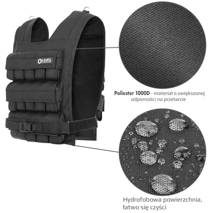 Zátěžová vesta 30 kg – nastavitelná, fitness trénink
