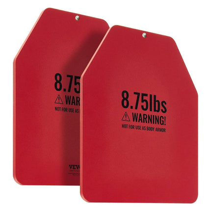 Weight Vest Plates Pair, 4 kg Steel, Contoured Fit