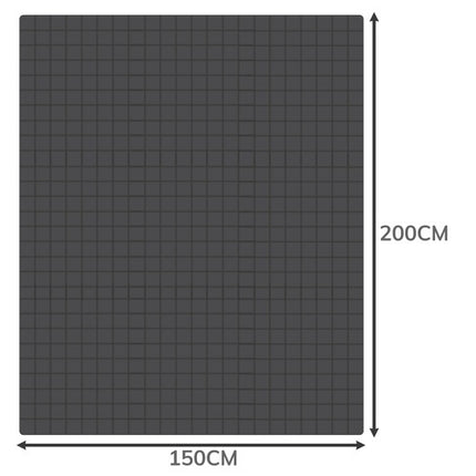 Zátěžová deka 6kg, 150x200cm, oboustranná šedá
