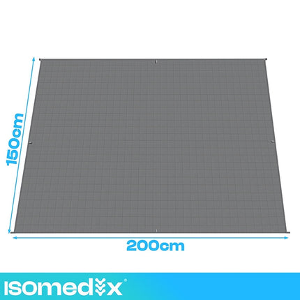 Weighted Blanket 8 kg 200 x 150 cm with Glass Beads, Grey, Cotton Cover