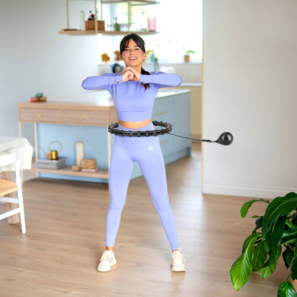 Zátěžová hula hoop obruč, černá – cvičební pomůcka