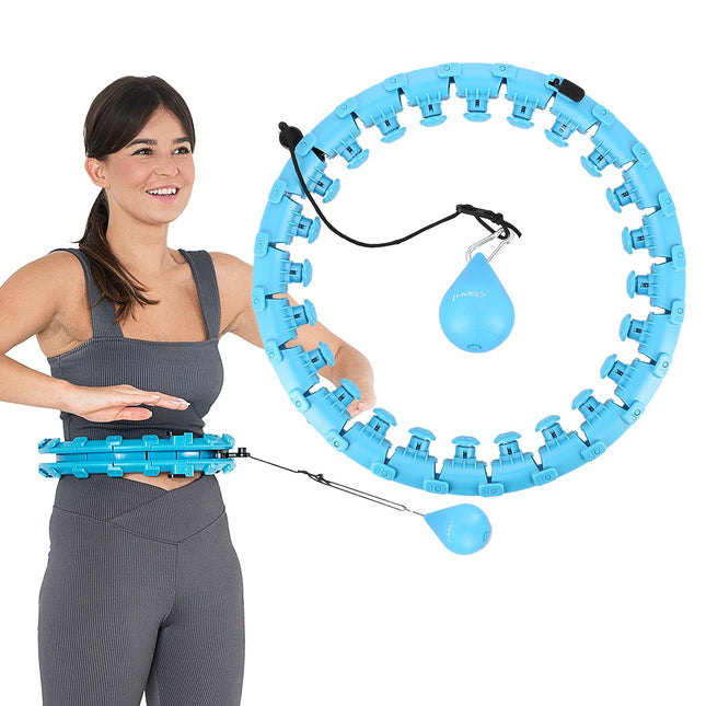 Gewogen Hula Hoop, Blauw - Fitnessapparatuur