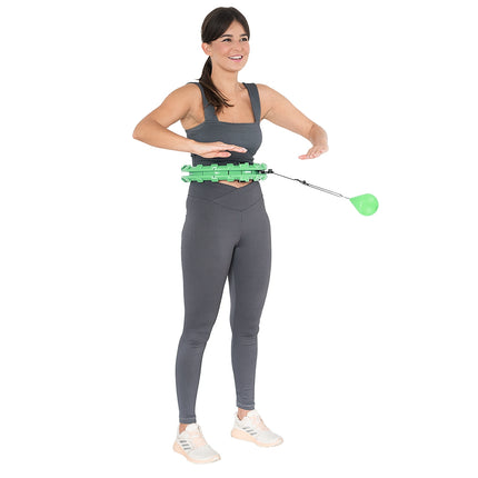 Weighted Hula Hoop, Green, Fitness Exercise Tool