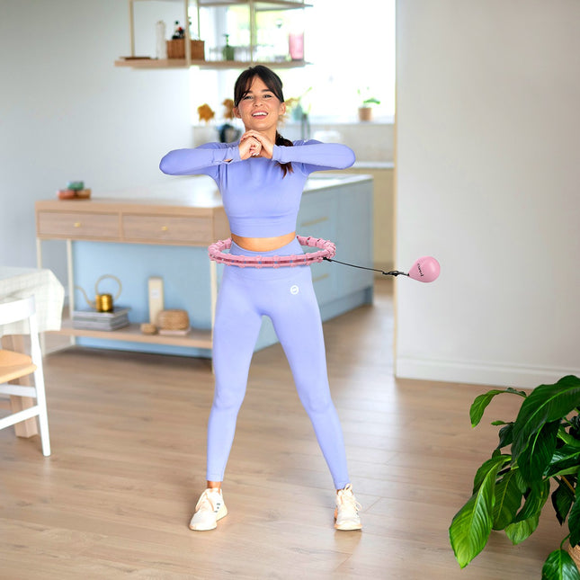 Gewogen Hula Hoop, Lichtroze, Fitnessoefening