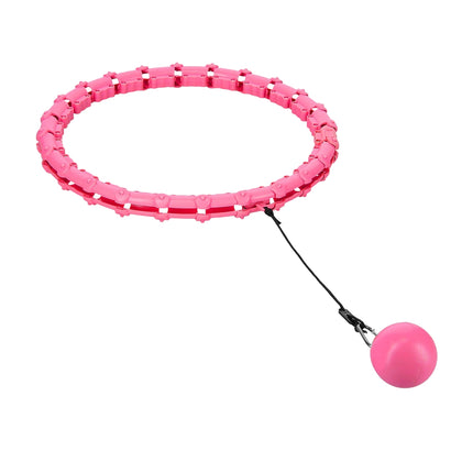Zátěžová hula hoop obruč, růžová – cvičební pomůcka