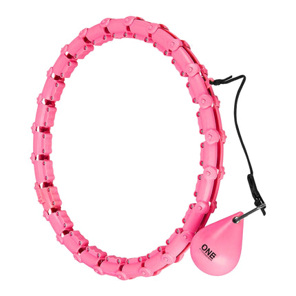 Zátěžová hula hoop obruč, růžová – cvičební pomůcka