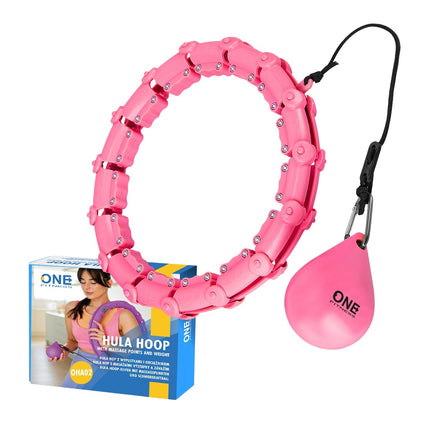 Zátěžová hula hoop obruč, růžová – cvičební pomůcka