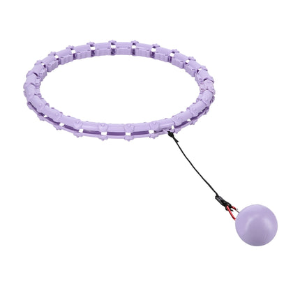 Zátěžová hula hoop obruč, fialová – cvičební pomůcka