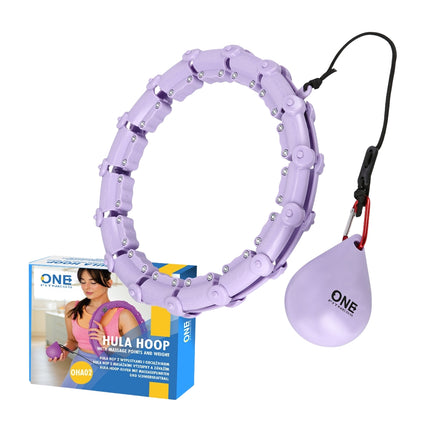 Zátěžová hula hoop obruč, fialová – cvičební pomůcka