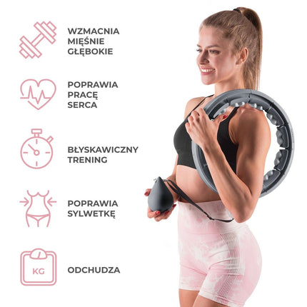 Zátěžová hula hoop obruč s počítadlem, černá
