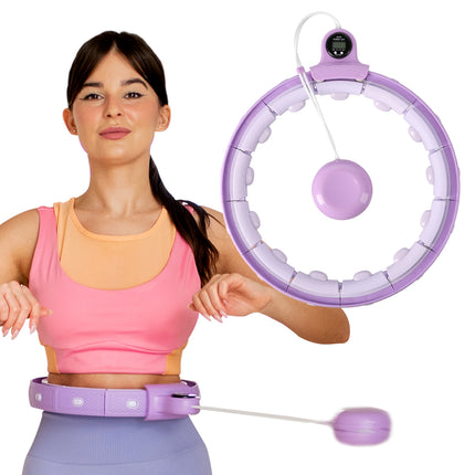 Gewichteter Hula-Hoop-Reifen mit Zähler, Violett