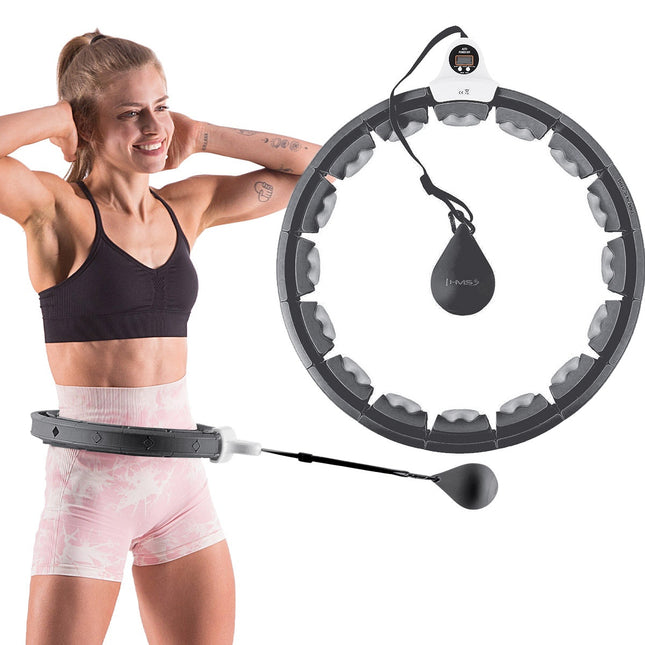 Zátěžová hula hoop obruč s počítadlem a oporou pasu