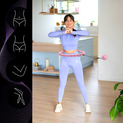 Zátěžová hula hoop obruč s oporou pasu, velikost plus