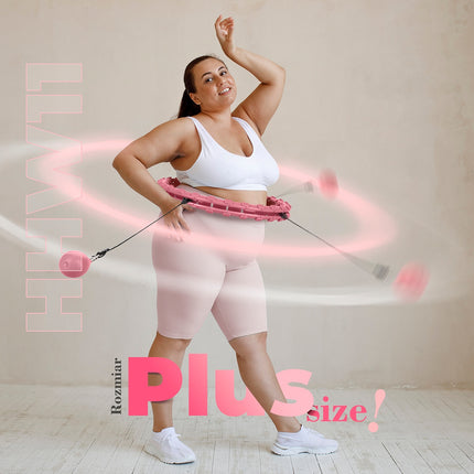 Zátěžová hula hoop obruč s oporou pasu, velikost plus